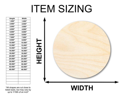 Unfinished Wood Circle Round | Circle Blank | DIY Craft Cutout | Up to 36"