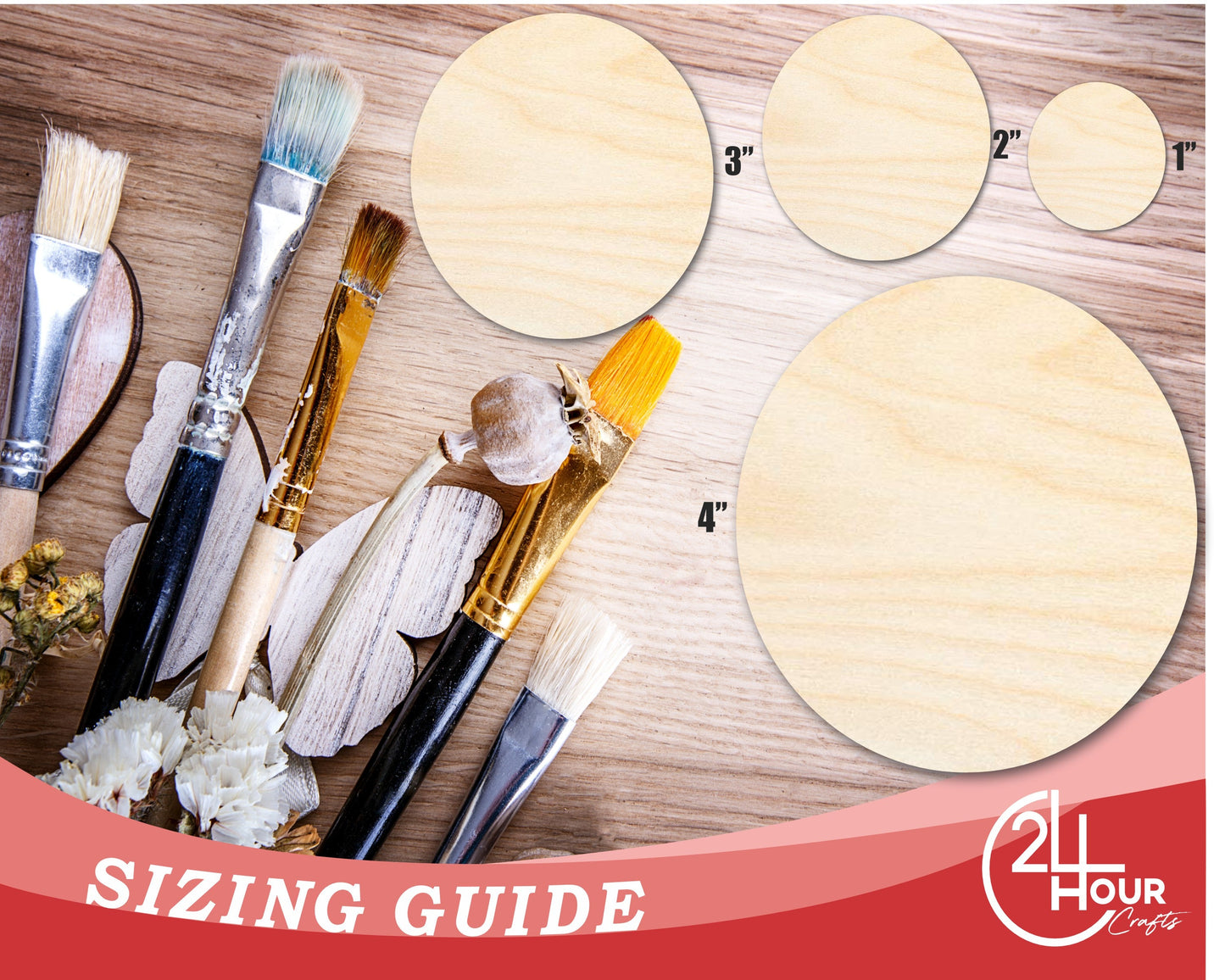 Unfinished Wood Circle Round | Circle Blank | DIY Craft Cutout | Up to 36"