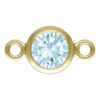 Birthstone Connectors, Gold Filled 14k, 4mm, For Permanent Jewelry