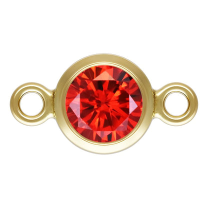 Birthstone Connectors, Gold Filled 14k, 4mm, For Permanent Jewelry